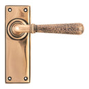 From The Anvil - Hammered Newbury Lever Latch Set - Polished Bronze - 46226 - Choice Handles