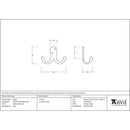 From The Anvil - Celtic Double Robe Hook - Polished Chrome - 46298 - Choice Handles