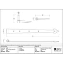 From The Anvil - Black 24" Band & Spike Hinge (Pair) - 46383 - Choice Handles