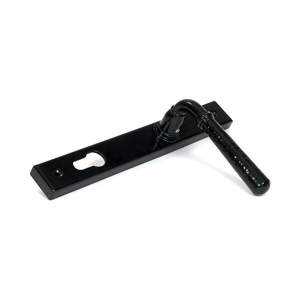 From The Anvil - Black Hammered Newbury Slimline Espag. Lock Set - 46387