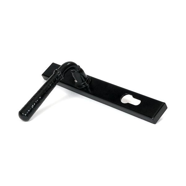 From The Anvil - Black Hammered Newbury Slimline Espag. Lock Set - 46387
