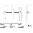 From The Anvil - Black Hammered Newbury Slimline Espag. Lock Set - 46387 - Choice Handles