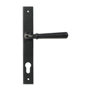 From The Anvil - Matt Black Hammered Newbury Slimline Espag. Lock Set - 46388 - Choice Handles
