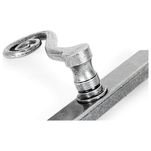 From The Anvil - Pewter Monkeytail Slimline Lever Espag. Latch Set - LH - Pewter Patina  - 46398L - Choice Handles