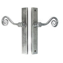 From The Anvil - Pewter Monkeytail Slimline Lever Espag. Latch Set - LH - Pewter Patina  - 46398L - Choice Handles