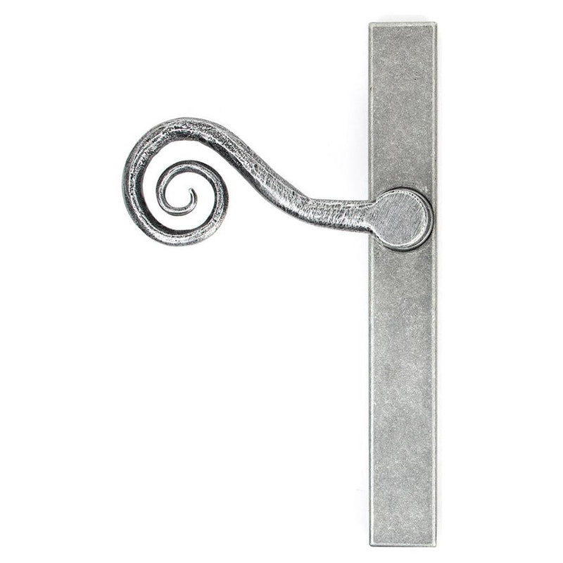 From The Anvil - Pewter Monkeytail Slimline Lever Espag. Latch Set - LH - Pewter Patina  - 46398L - Choice Handles
