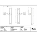 From The Anvil - External Beeswax Monkeytail Slimline Lever Espag. Latch Set -LH - External Beeswax  - 46399L - Choice Handles