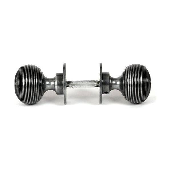 From The Anvil - Pewter Heavy Beehive Mortice/Rim Knob Set - 46403 - Choice Handles