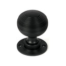 From The Anvil - Matt Black Heavy Beehive Mortice/Rim Knob Set - 46404 - Choice Handles
