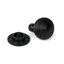 From The Anvil - Matt Black Heavy Beehive Mortice/Rim Knob Set - 46404 - Choice Handles