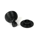 From The Anvil - Matt Black Heavy Beehive Mortice/Rim Knob Set - 46404 - Choice Handles