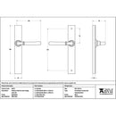 From The Anvil - Matt Black Newbury Slimline Lever Espag. Latch Set - 46411 - Choice Handles