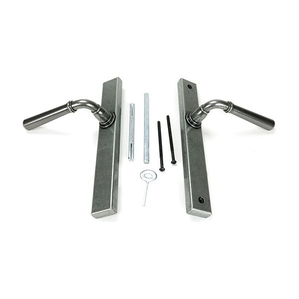 From The Anvil - Pewter Newbury Slimline Lever Espag. Latch Set - 46412 - Choice Handles