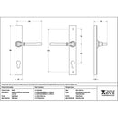 From The Anvil - Matt Black Newbury Slimline Lever Espag. Lock Set - 46413 - Choice Handles