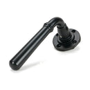 From The Anvil - Matt Black Newbury Lever on Rose Set (Art Deco) - 46460 - Choice Handles