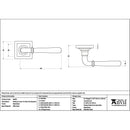 From The Anvil - Matt Black Newbury Lever on Rose Set (Square) - 46462 - Choice Handles