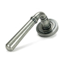 From The Anvil - Pewter Newbury Lever on Rose Set (Art Deco) - 46464 - Choice Handles