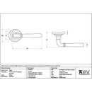 From The Anvil - Pewter Newbury Lever on Rose Set (Art Deco) - 46464 - Choice Handles