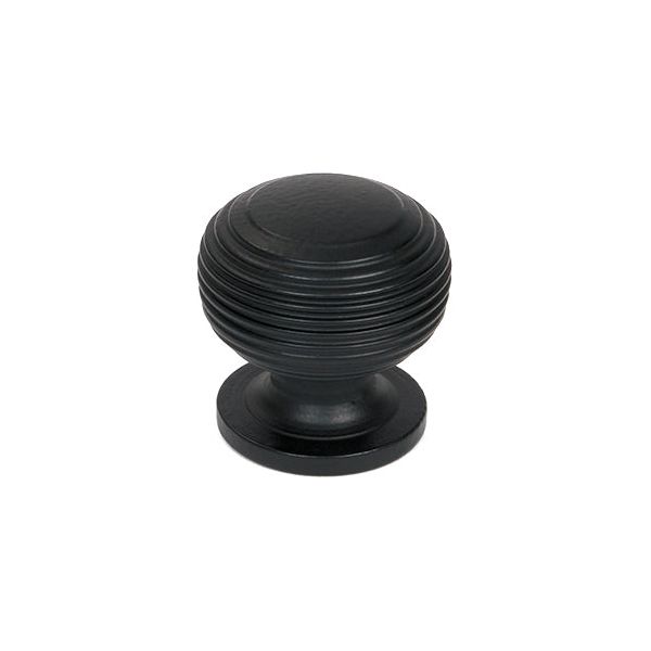 From The Anvil - Matt Black Beehive Cabinet Knob 30mm - 46466 - Choice Handles