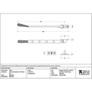 From The Anvil - Matt Black 10" Hammered Newbury Stay - 46479 - Choice Handles