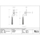 From The Anvil - Pewter Hammered Newbury Espag - LH - 46494 - Choice Handles