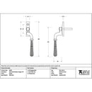 From The Anvil - Pewter Hammered Newbury Espag - RH - 46495 - Choice Handles