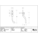 From The Anvil - Beeswax 16mm Peardrop Espag - RH - 46500 - Choice Handles