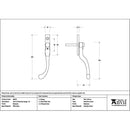 From The Anvil - Beeswax 16mm Peardrop Espag - LH - 46501 - Choice Handles
