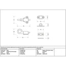 From The Anvil - Pewter Fanlight Catch with two Keeps - 46503 - Choice Handles