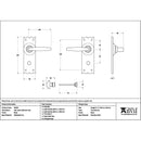 From The Anvil - Black Oak Lever Bathroom Set - 46569 - Choice Handles