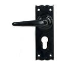From The Anvil - Black Oak Lever Euro Lock Set - 46570 - Choice Handles