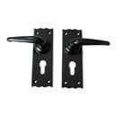 From The Anvil - Black Oak Lever Euro Lock Set - 46570 - Choice Handles