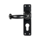 From The Anvil - MF Lever Euro Lock Set - Black - 46576 - Choice Handles