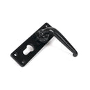 From The Anvil - Black Smooth Lever Euro Lock Set - 46577 - Choice Handles