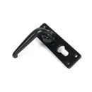 From The Anvil - Black Smooth Lever Euro Lock Set - 46577 - Choice Handles