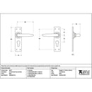 From The Anvil - Black Smooth Lever Euro Lock Set - 46577 - Choice Handles