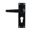 From The Anvil - Black Deluxe Lever Euro Lock Set - 46578 - Choice Handles