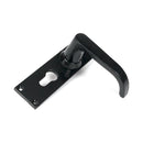 From The Anvil - Black Deluxe Lever Euro Lock Set - 46578 - Choice Handles