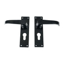 From The Anvil - Black Deluxe Lever Euro Lock Set - 46578 - Choice Handles