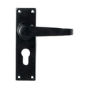 From The Anvil - Black Deluxe Lever Euro Lock Set - 46578 - Choice Handles