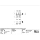 From The Anvil - Polished Bronze Brompton Brighton Fastener - Narrow (Square) - 46583 - Choice Handles