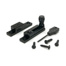 From The Anvil - Black Prestbury Quadrant Fastener - Narrow - 46593 - Choice Handles