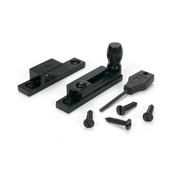 From The Anvil - Black Mushroom Quadrant Fastener - Narrow - 46595 - Choice Handles