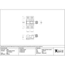 From The Anvil - Black Beehive Brighton Fastener - Narrow (Square) - 46598 - Choice Handles