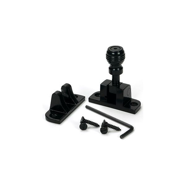 From The Anvil - Black Prestbury Brighton Fastener (Radiused) - 46601 - Choice Handles