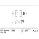 From The Anvil - Black Beehive Brighton Fastener (Radiused) - 46602 - Choice Handles