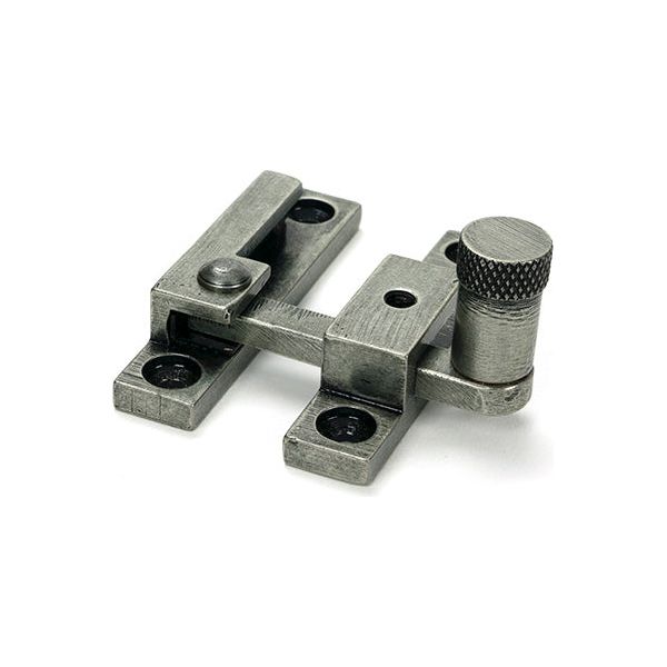 From The Anvil - Pewter Brompton Quadrant Fastener - Narrow - 46605 - Choice Handles