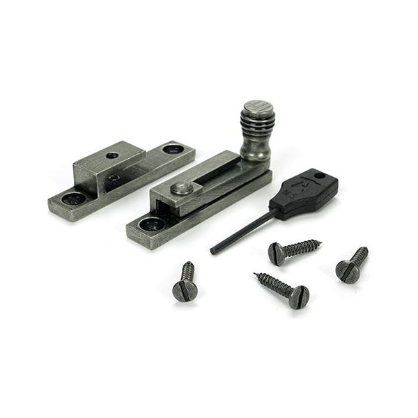 From The Anvil - Pewter Prestbury Quadrant Fastener - Narrow - 46606 - Choice Handles