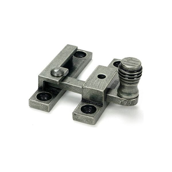 From The Anvil - Pewter Prestbury Quadrant Fastener - Narrow - 46606 - Choice Handles