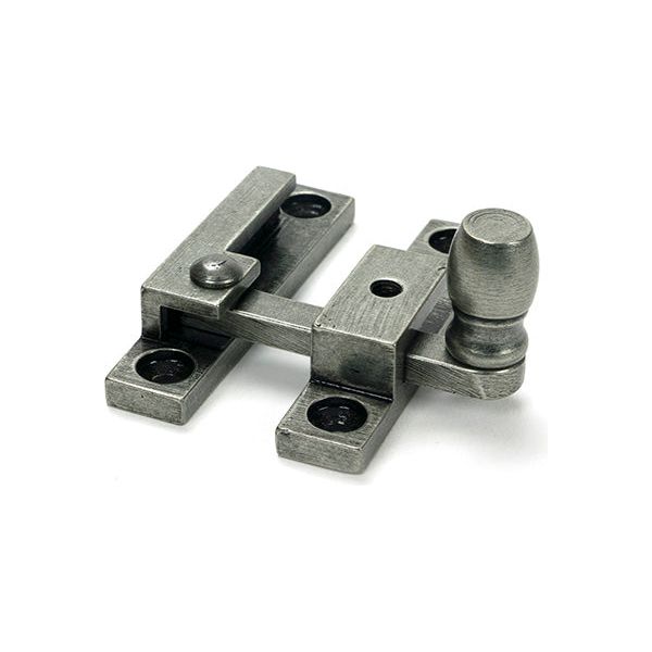 From The Anvil - Pewter Mushroom Quadrant Fastener - Narrow - 46608 - Choice Handles